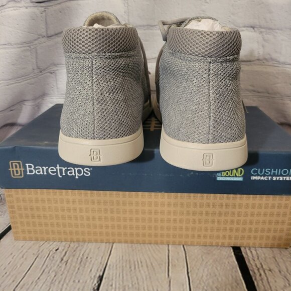 Baretraps Mens Gray Arch Support Cushioned Luca Round Toe Lace-up Athletic Sneak - Picture 6 of 7